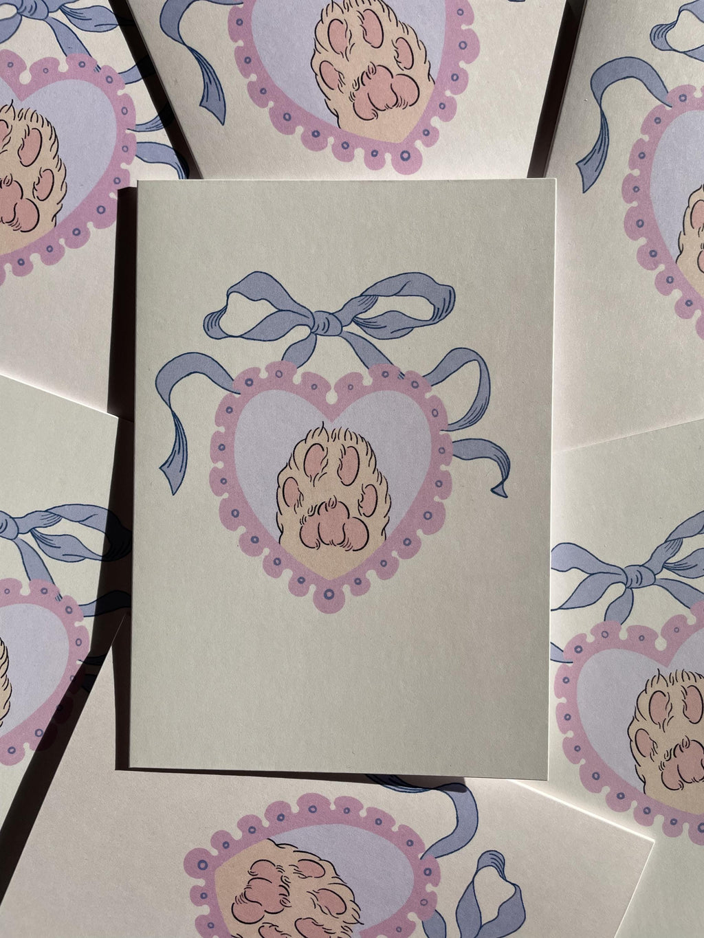 Cute Cat's Paw Greeting Card