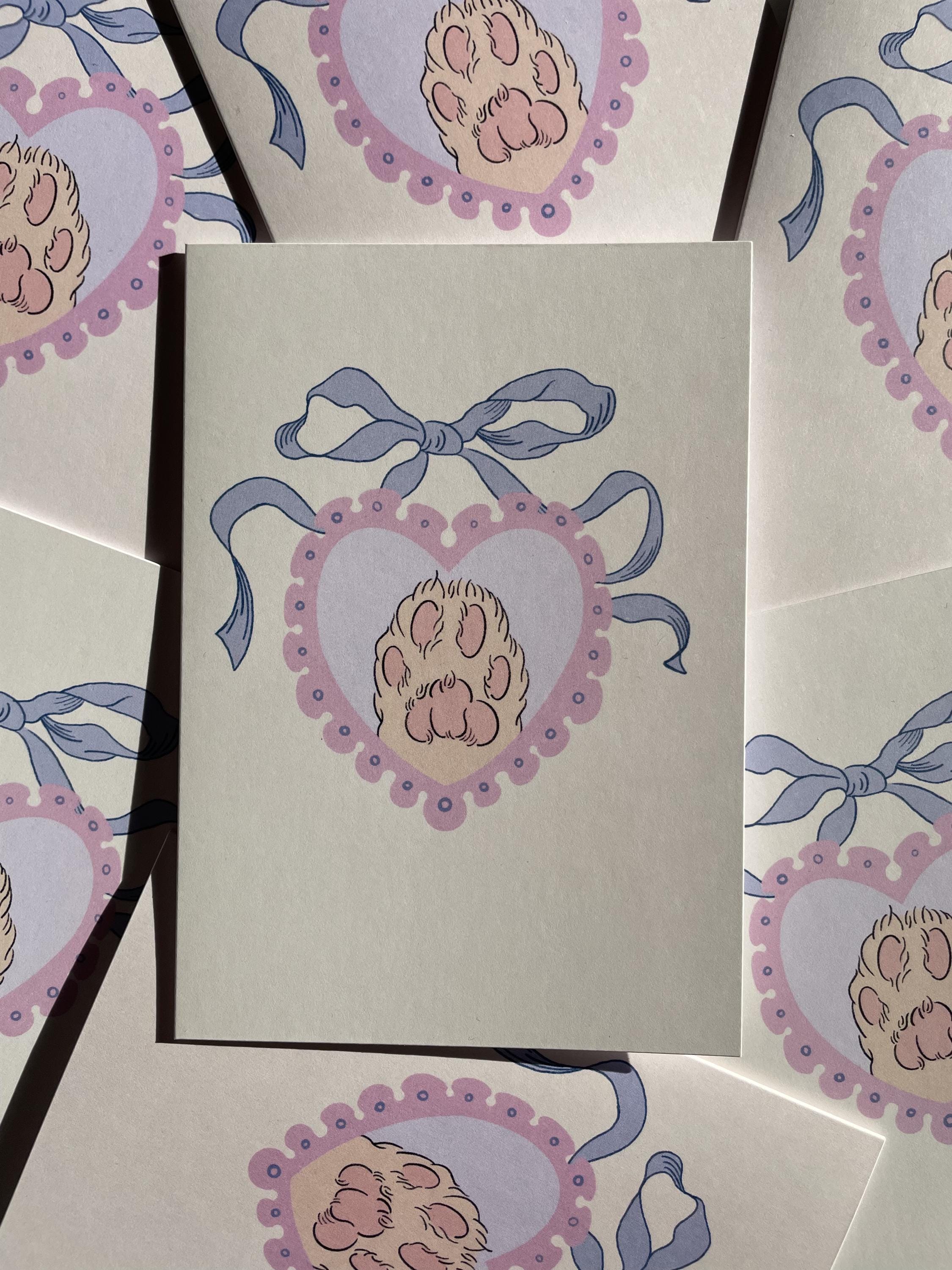 Cute Cat's Paw Greeting Card
