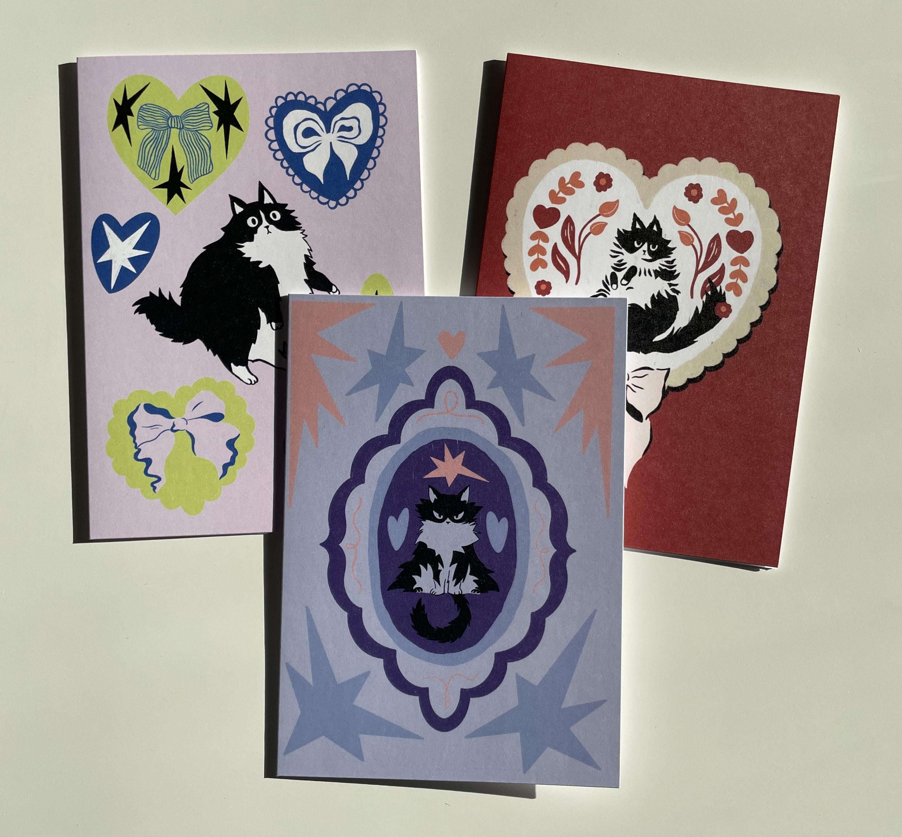 Lovely Valentine Cat Greeting Card