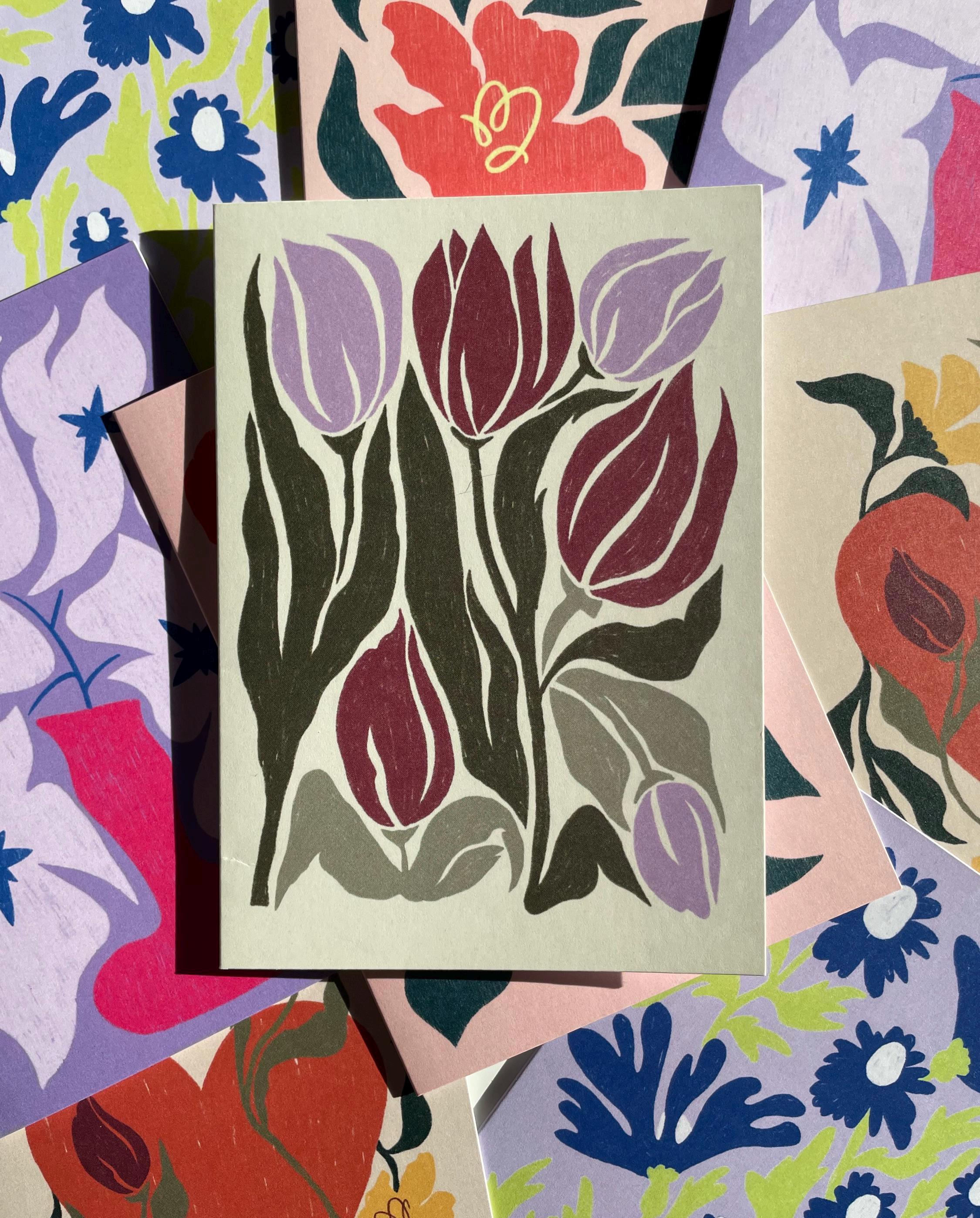 Greeting Card Tulips